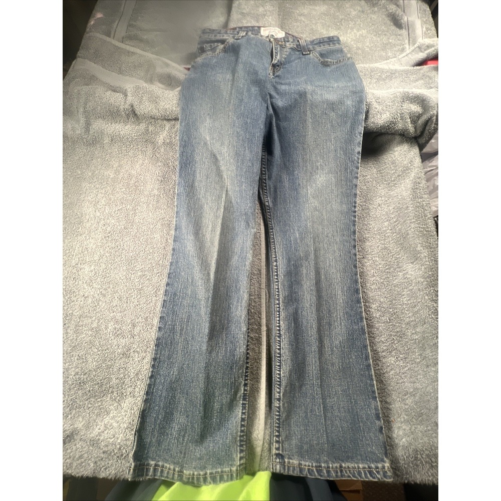 Levis Strauss Signature Stretch  Jean Misses 8 Medium‎ Blue Denim Mid Rise 32x32